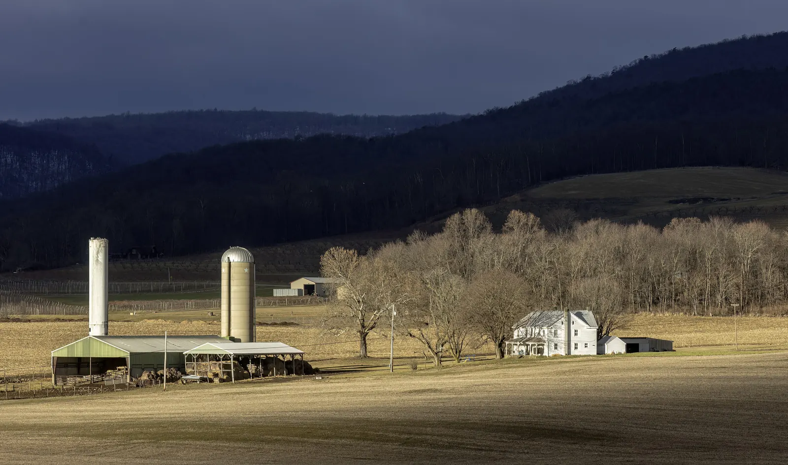 A farm beneath Catoctin Mountain in northern Frederick County